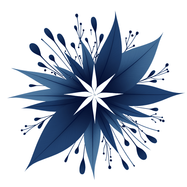 Free transparent PNG: Abstract Star Burst Design in Deep Navy and White