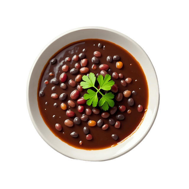 Free transparent PNG: Black Bean Soup with Cilantro Garnish  Free PNG Download