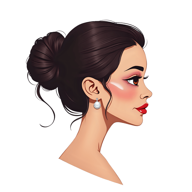 Free transparent PNG: Elegant Hair Updo  Profile Clipart, free downloadable png