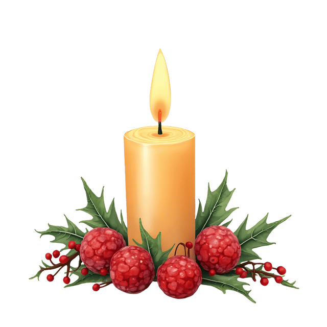 Free transparent PNG: Christmas Candle PNG  Perfect for Holiday Decor, Crafts  Greetings