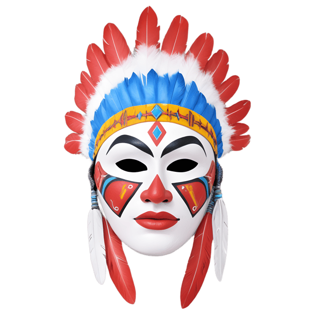 Free transparent PNG: Native American Mask PNG with Transparent Background for Art and Crafts