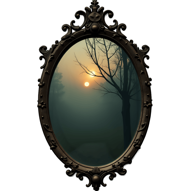 Free transparent PNG: Enchanted Mirror Reflecting Darkness Transparent Background PNG