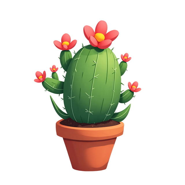 Free transparent PNG: Cactus in Pot  Desert Plant Clipart, free transparent png download