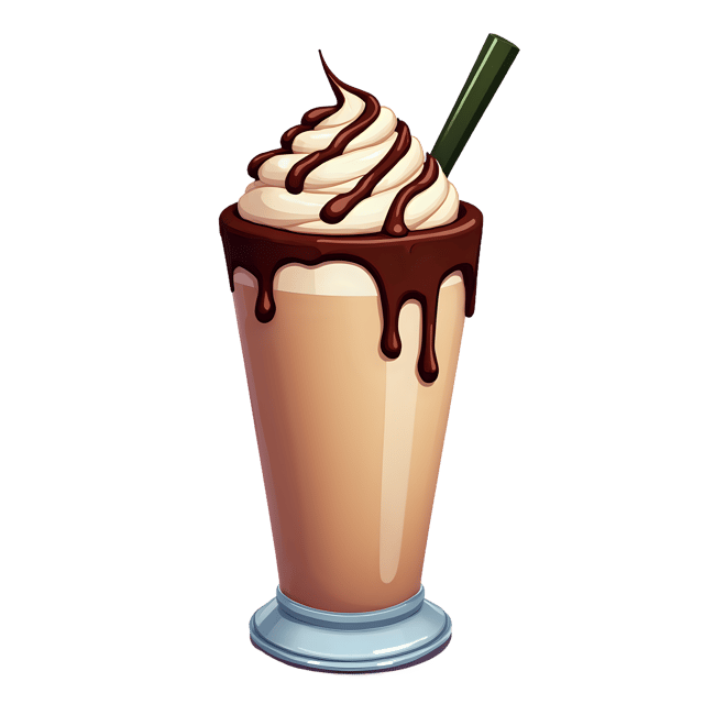 Free transparent PNG: Frappuccino Glass with Chocolate Drizzle  Free Downloadable PNG Clipart