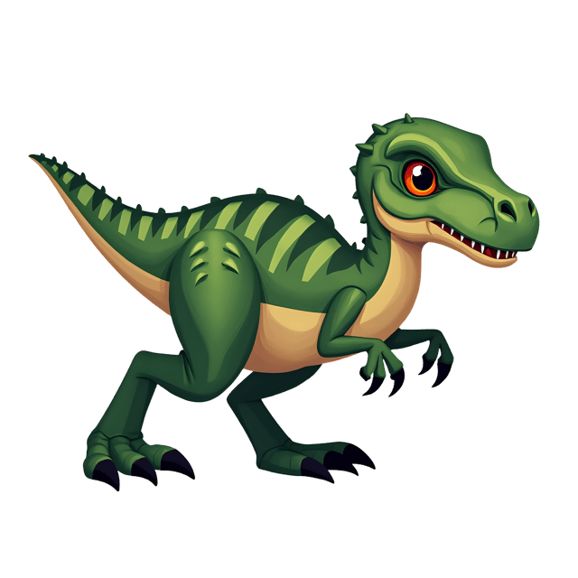 Free transparent PNG: Elusive Dromaeosaurid PNG with Forest Green Camouflage