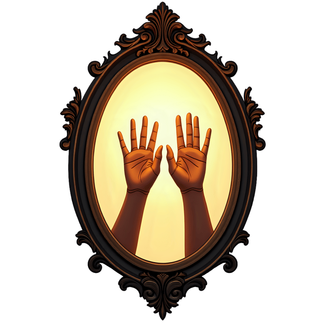 Free transparent PNG: Glowing Mirror with Floating Hands  Supernatural Clipart, free transparent png download
