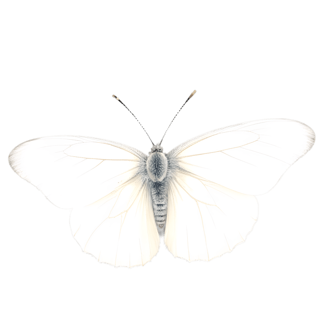 Free transparent PNG: Cabbage White Butterfly PNG with Transparent Background for Insect Art and Design
