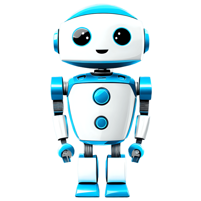 Free transparent PNG: Cute Cartoon Robot Illustration for Fun and Creative Projects