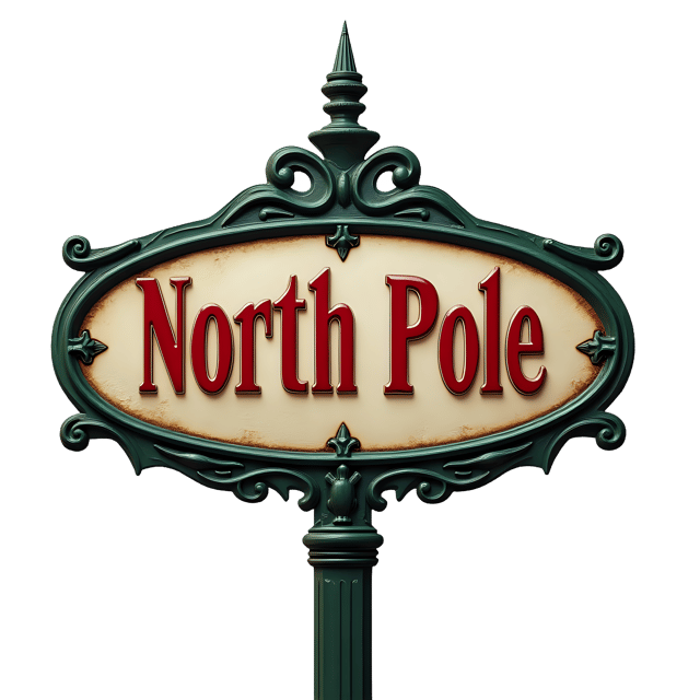 Free transparent PNG: North Pole Sign PNG Download  Arctic Clipart for Travel, Maps  Decor