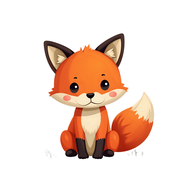 Free transparent PNG: Tiny Fox with Fluffy Tail PNG Transparent Background