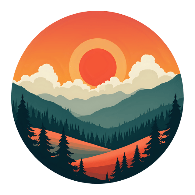 Free transparent PNG: Beautiful Landscapes Enclosed within a Circle  Ideal for Nature Scenes, Decor  Crafts