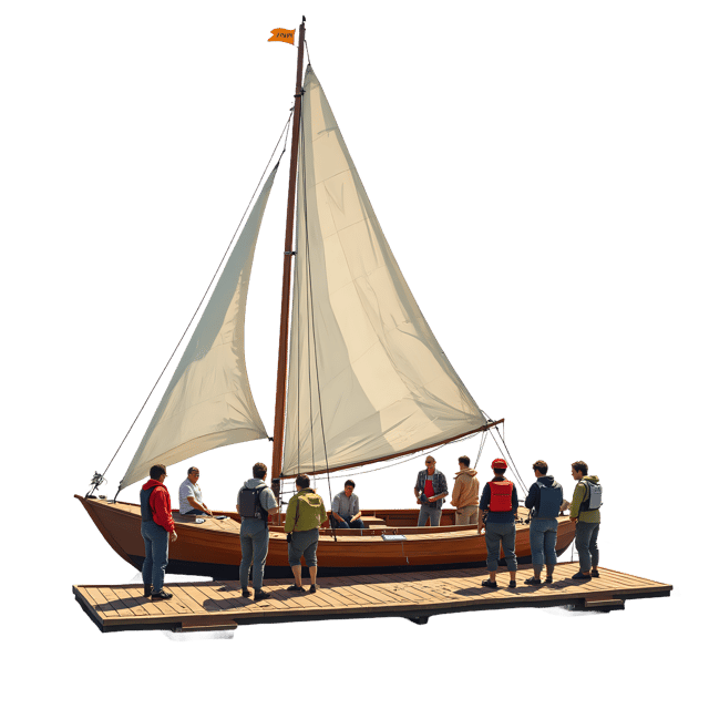 Free transparent PNG: Boating Enthusiasts Wooden Deck Sailing Preparation PNG Transparent Background