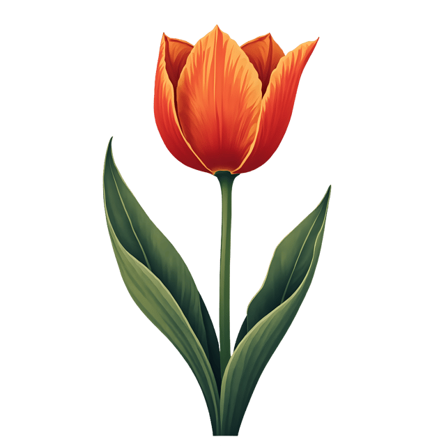 Free transparent PNG: Art Nouveau Tulip Design PNG Clipart  Elegant Floral Art for Creative Projects