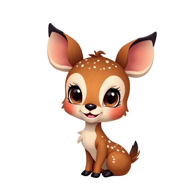 Free transparent PNG: Delicate Baby Deer PNG with Spotted Fur and Long Legs on Transparent Background