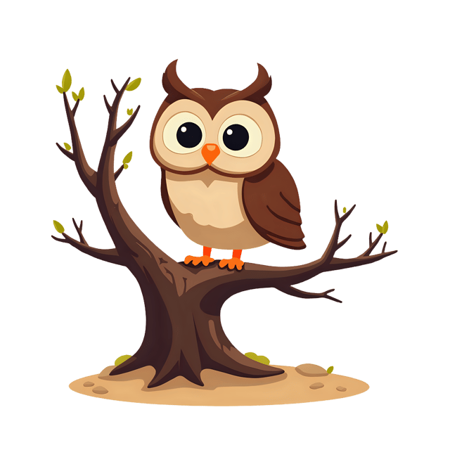 Free transparent PNG: Owl on Dry Tree Branch  Nature Clipart, free downloadable png