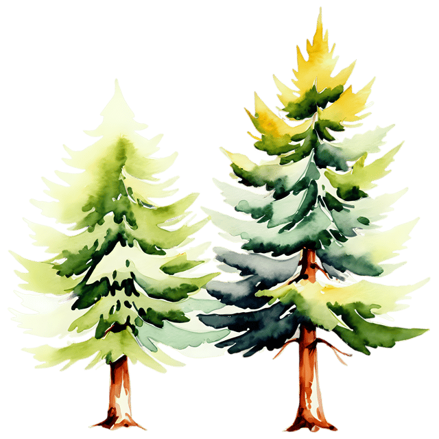 Free transparent PNG: Cedar Tree Watercolor Illustration – Transparent PNG for Nature Lovers