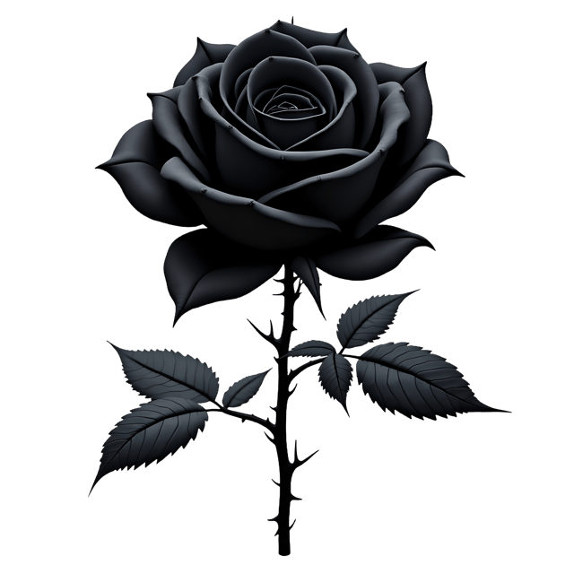 Free transparent PNG: Elegant Gothic Rose PNG with Transparent Background for Artistic Design
