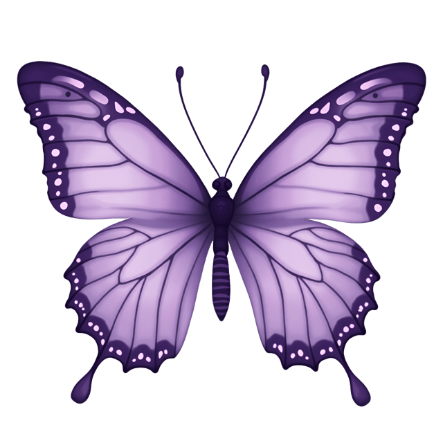 Free transparent PNG: Lavender Butterfly PNG Clipart with Purple Spots and Misty Wings