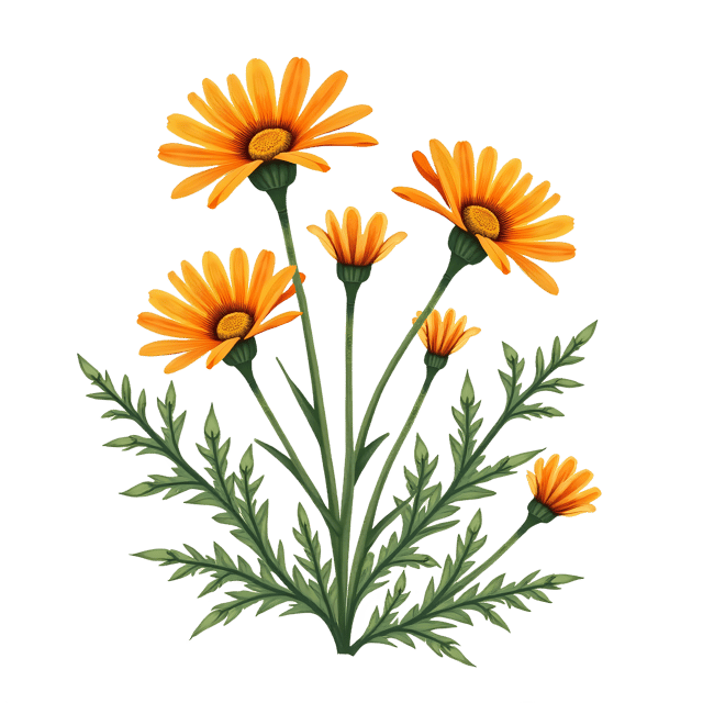 Free transparent PNG: Daisy and Marigold Flowers PNG Clipart  Perfect for Spring Designs  Crafts