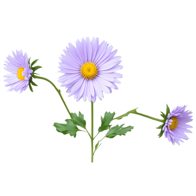 Free transparent PNG: Aster Flower Transparent PNG for Floral Design and Decor