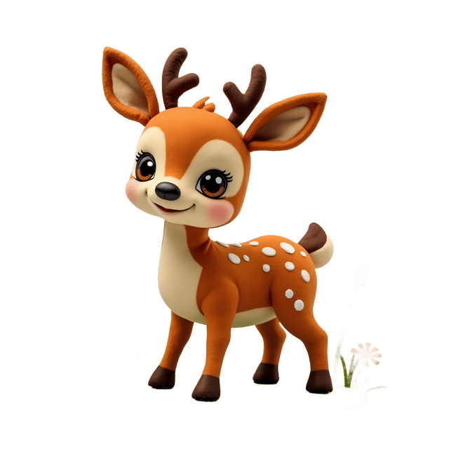 Free transparent PNG: Needle-Felted Deer Standing in Meadow PNG