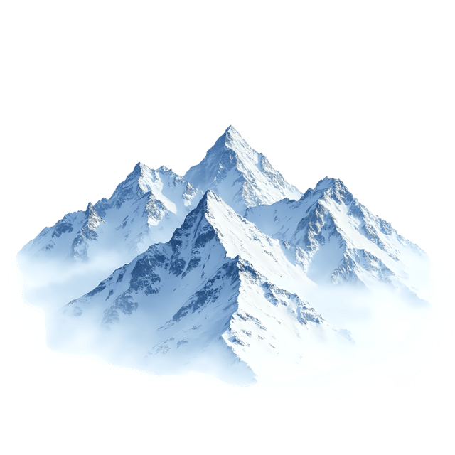 Free transparent PNG: Snow-Capped Peaks with Fresh Snow PNG Background