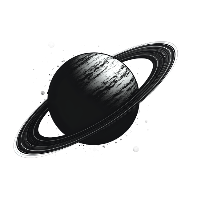 Free transparent PNG: Ringed Planet Silhouette  Space Clipart with Comet, free downloadable png