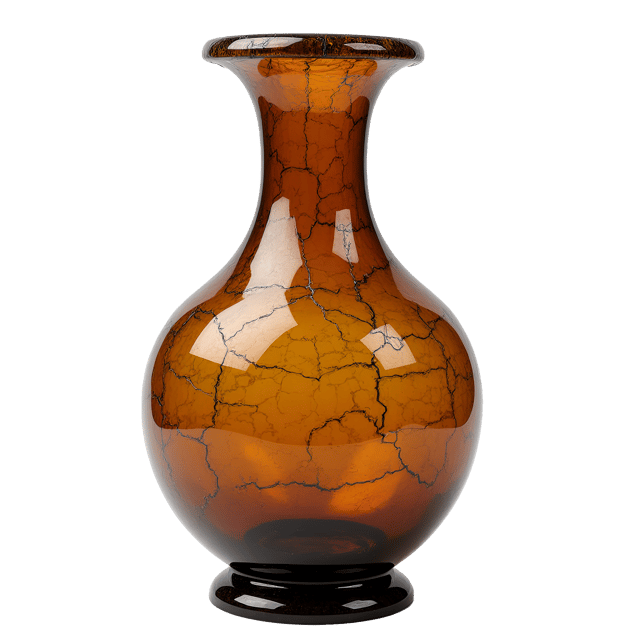 Free transparent PNG: 18th Century Vase with Cracks and Amber Hue PNG