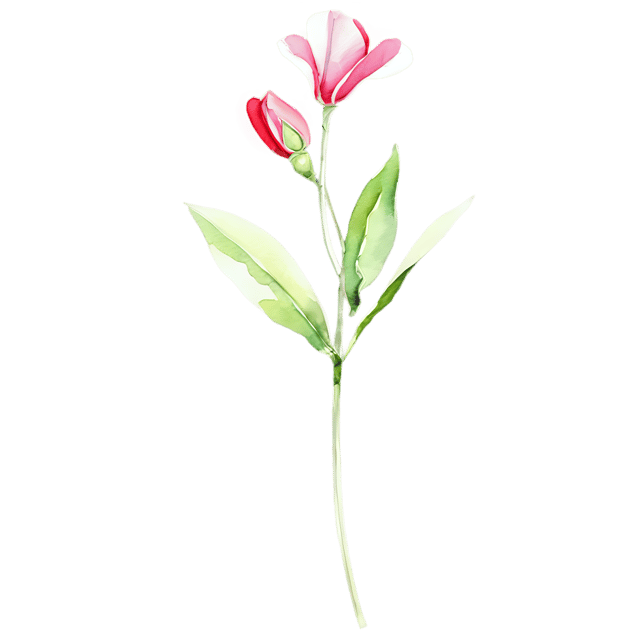 Free transparent PNG: Sweet Pea Flower Watercolor Illustration – Transparent Background PNG
