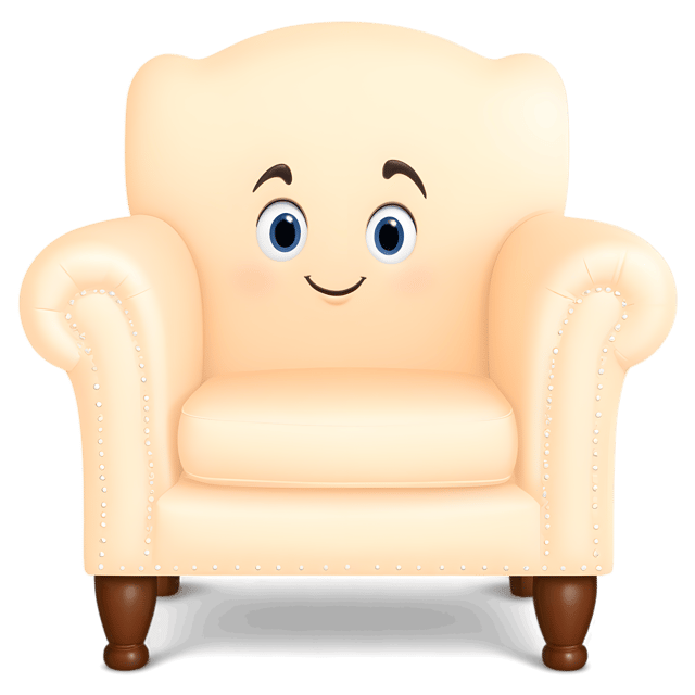 Free transparent PNG: Classical Armchair with Rolled Arms and Nailhead Trim PNG Image for Interior Design and Decor