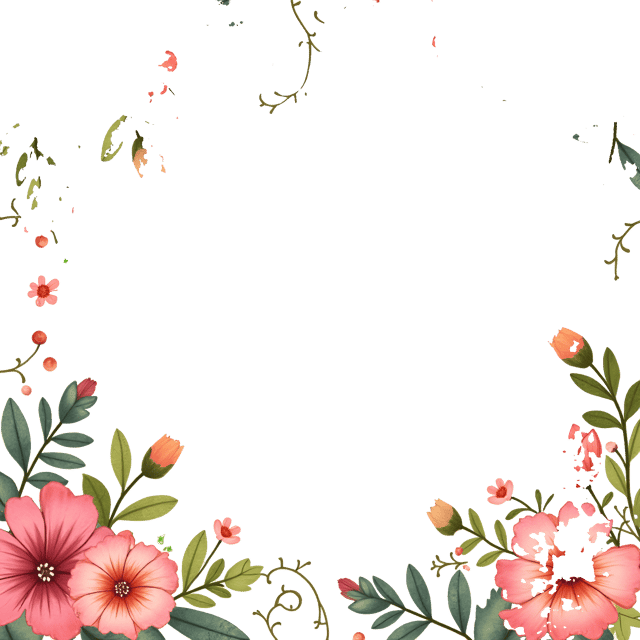 Free transparent PNG: Floral Bouquet Wallpaper with Whimsical Cute Cartoon Style