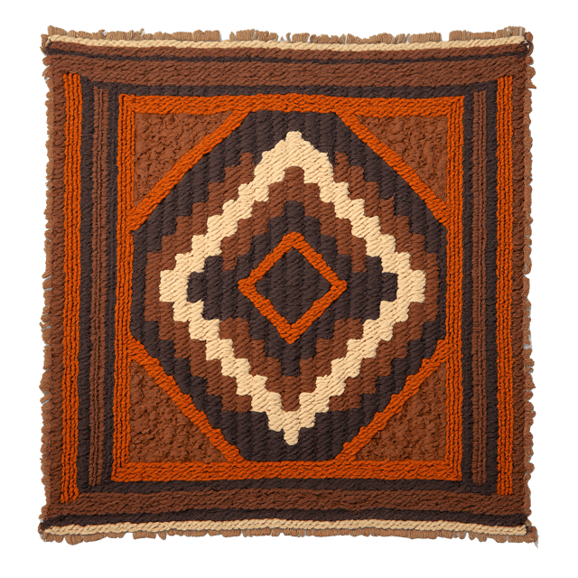 Free transparent PNG: Tribal Pattern Woven Textile Art with Earthy Tones