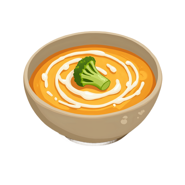 Free transparent PNG: Broccoli Cheddar Soup with Cream Swirl  Free PNG Download for Food Clipart