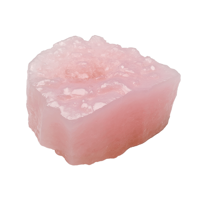 Free transparent PNG: Translucent Rose Quartz Crystal with Smooth Surface Texture on White Background