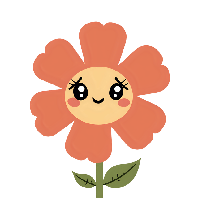 Free transparent PNG: Round Cartoon Flower with Soft Eyes  Cute Clipart, Free Downloadable PNG