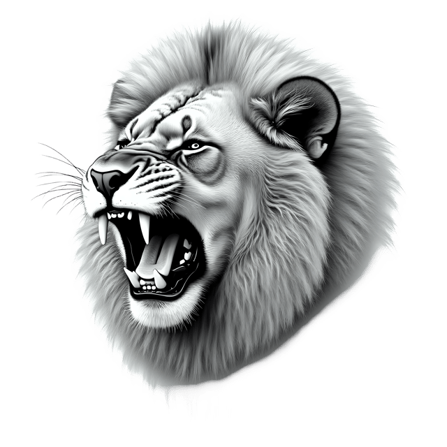 Free transparent PNG: Majestic Lion Pencil Sketch with Transparent Background