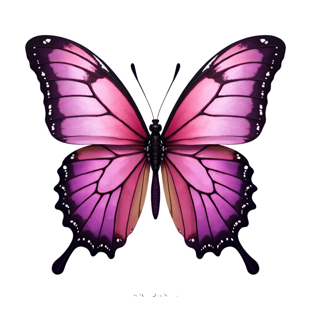 Free transparent PNG: Symmetrical Butterfly Ornament with Metallic Wings PNG Design