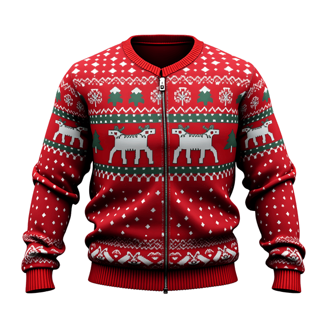 Free transparent PNG: Cozy Christmas Sweater PNG  Ideal for Holiday Designs, Crafts  Decor