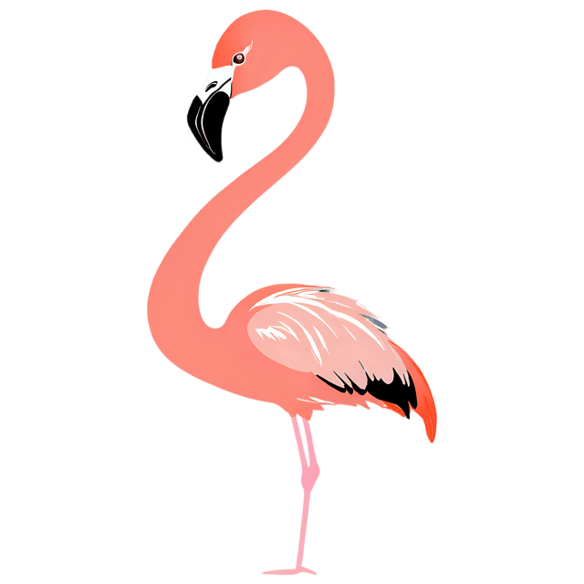 Free transparent PNG: Cute Flamingo Cartoon Illustration for Nursery Decor and Kids' Crafts