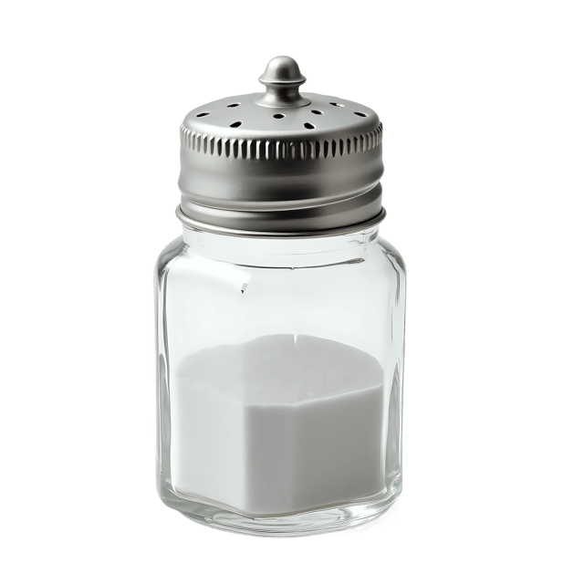 Free transparent PNG: Silver Salt Shaker with Transparent Top - PNG Design for Modern Kitchenware