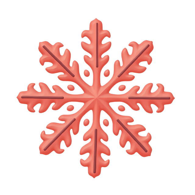 Free transparent PNG: Fluffy Cartoon Snowflake PNG  Ideal for Winter Crafts, Decor  Clipart Projects