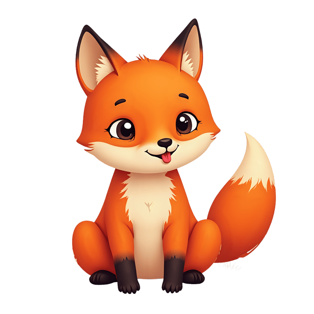 Free transparent PNG: Cute Baby Fox PNG with Transparent Background for Art and Design Projects