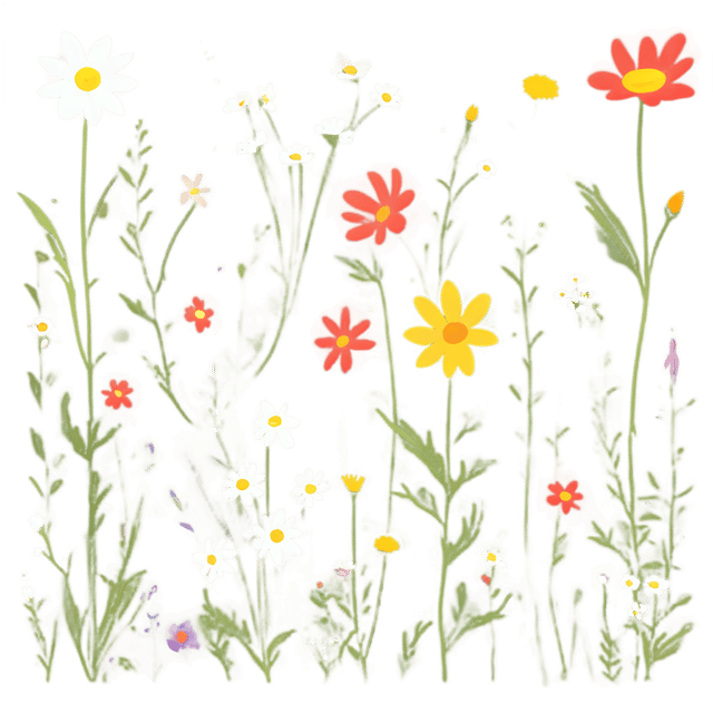 Free transparent PNG: Wildflowers in Meadow Transparent PNG Background