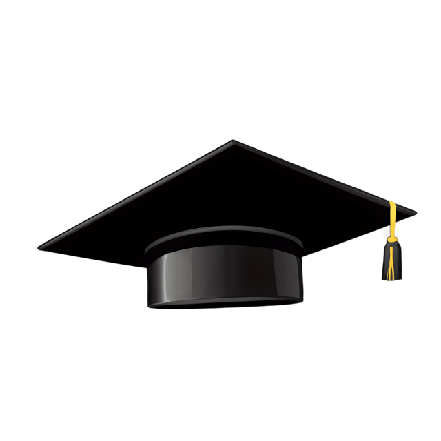 Free transparent PNG: Elegant Black Graduation Hat PNG with Transparent Background for Professional Use