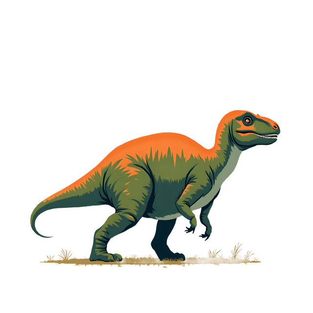 Free transparent PNG: Hadrosaurus Walking on Two Legs Transparent Background PNG