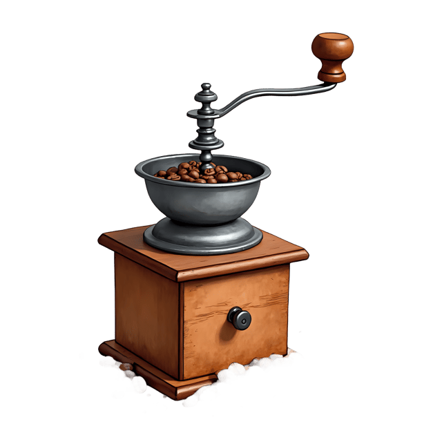 Free transparent PNG: Coffee Grinder with Wooden Side Handle  Kitchen Clipart, free png download