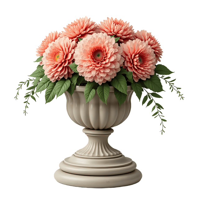 Free transparent PNG: Floral Marble Pedestal with Chrysanthemum Decor PNG Clipart  Perfect for Event Decor  Design Projects