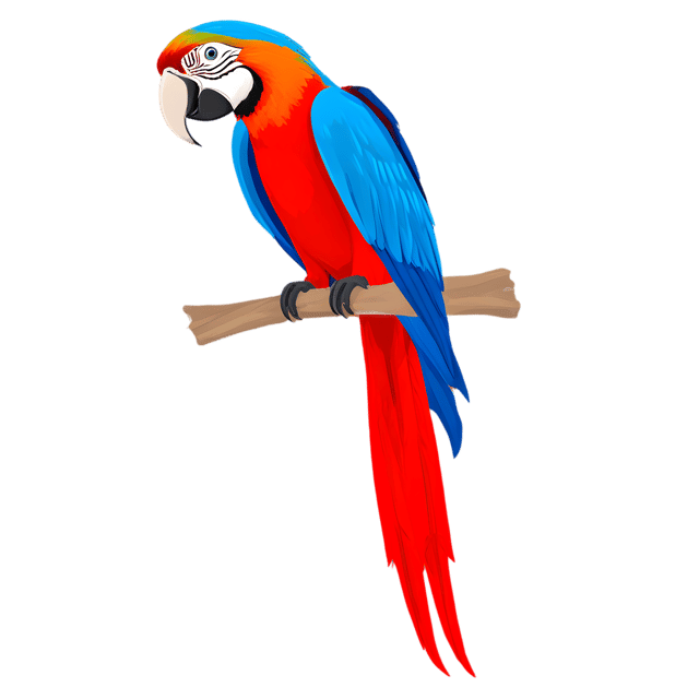 Free transparent PNG: Macaw Bird Transparent PNG for Coloring Pages and Animal Art
