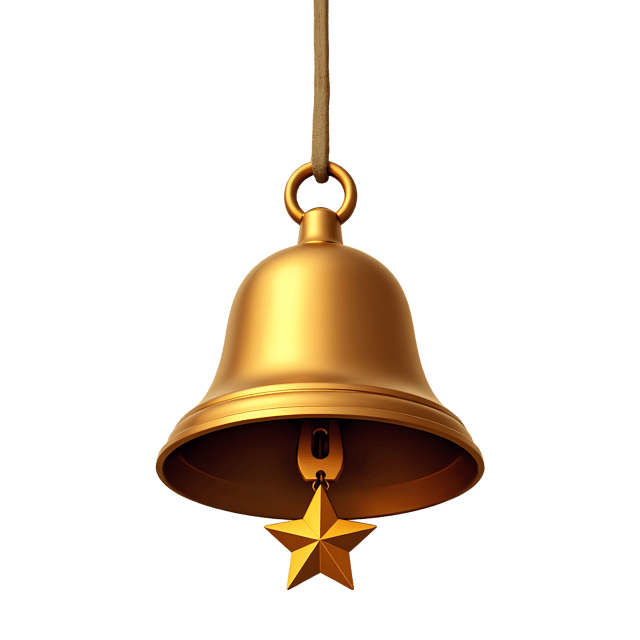 Free transparent PNG: Mini Bell Ornament with Dangling Star  Holiday Clipart, free png download