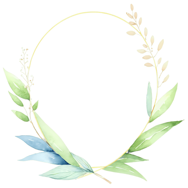 Free transparent PNG: Watercolor Botanical Frame PNG – Transparent Background Floral Clipart